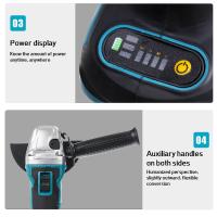 Amoladora angular eléctrica sin escobillas, herramienta eléctrica de 125mm, 4 velocidades, pulidora artesanal, para batería Makita de 18V, Enchufe de la UE - details 9