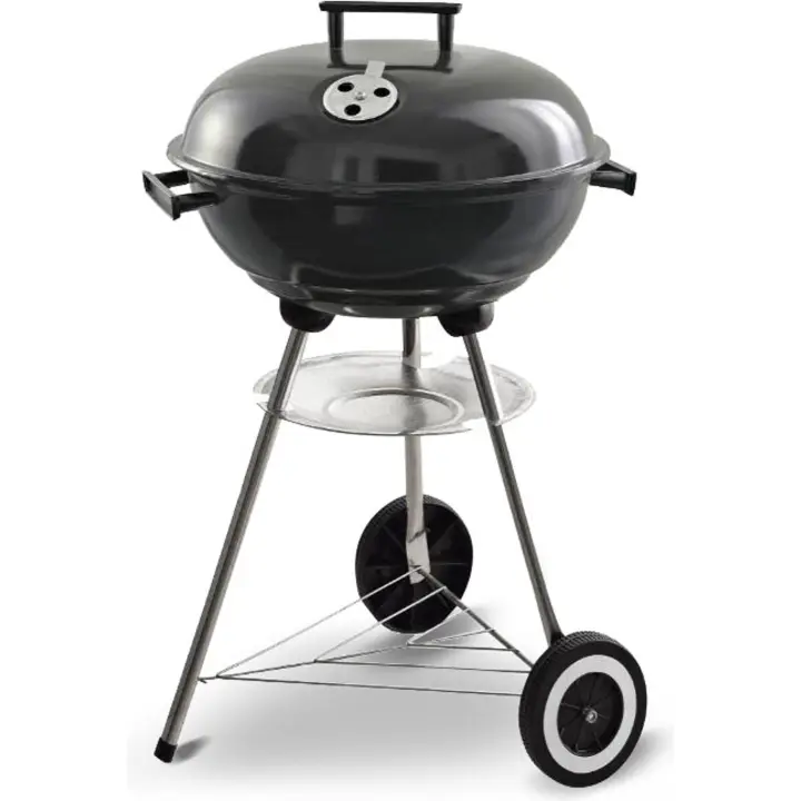 Algon - Barbacoa Redonda con Tapa 45cm, Resistente y Duradera - Fácil de Limpiar - Versátil para Exteriores - Portátil y Compacta - 1