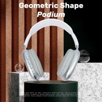 Auriculares inalámbricos Bluetooth supraurales con batería de larga duración y micrófono para fitness (plateados) - details 0