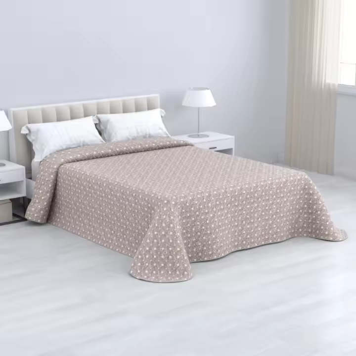 KYTZIAS - Colcha Bouti Estampada para Verano cama de 90, 105, 135 y 150 cm. Colcha de Verano Poliéster. Bouti Reversible liso o estampado. Colcha fina y ligera. No incluye fundas de cojín. - 1
