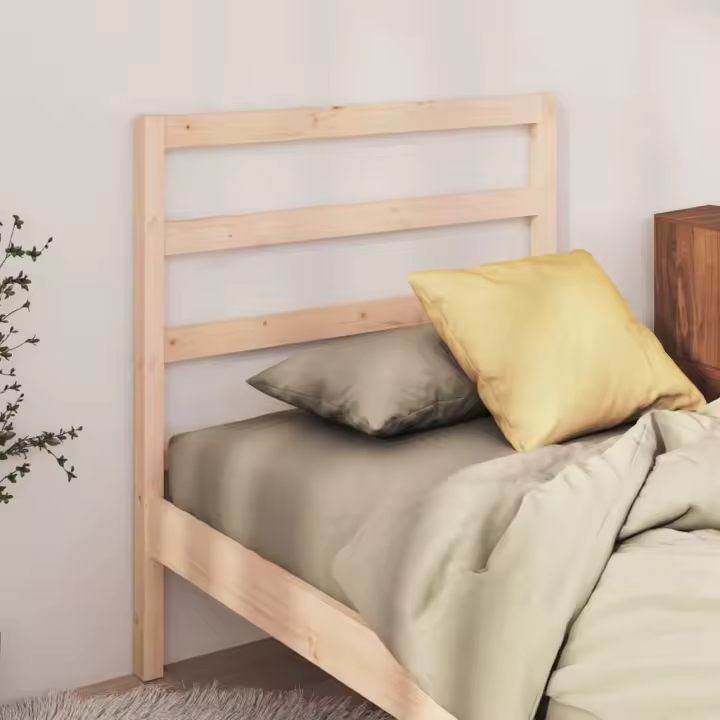 vidaXL Cabecero de cama madera maciza de pino 96x4x100 cm - 1