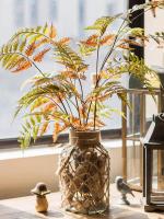 Vaso De Cristal Rustico Colgante Con Correa De Malla Para Flores Secas Decoración De Hogar Para Sala De Estar Y Mesas Transparente Boho Vintage - details 2