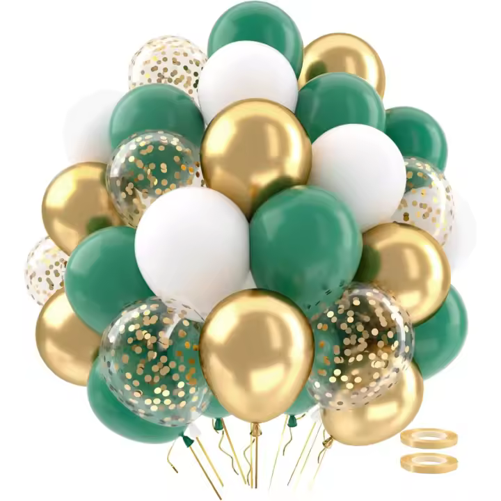 Globos De Cumpleaños,Globos Rosa Blancos Para Baby Shower Niña, Globos Rosas Bautizo Niña,Globos Metalizados Dorados Confeti Transparentes Decoración Baby Shower Cumpleaños Boda Aniversario Fiesta - 1