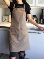 Delantal De Cocina De Lona Moda Para Hombres Y Mujeres Chef Trabajo Grill Restaurante Bar Tienda Salones De Belleza Delantal Cintura Sin Mangas Para Limpieza - details 2