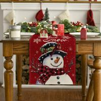 Corredor De Mesa De Navidad Xmas En Lino Decoración De Fiesta Con Bandera De Mesa De Navidad Deseos De Navidad Regalos Para Hogar Noël - details 3