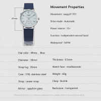Reloj De Pulsera Automático Para Hombre SEESTERN 2024 ST1701 Movimiento Ultrafino Estilo Negocios Casual Y Lujo Marca Top - details 0