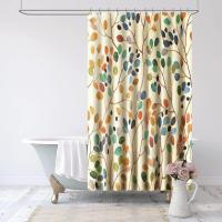 Cortina De Ducha 180x200, Estampada Botánico Colorido con Agujas Cortina BañO Lona Impermeable Antimoho Cortina De Ducha Cortinas De BañO con 12 Ganchos - details 2