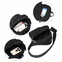 Bolso Pequeño Para Hombre De Moda Con Cierre De Cremallera Material Oxford Suave Con Bolsillo Para Móvil Estilo Versátil - details 2