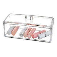 Caja De Almacenamiento Para Maquillaje Organizador Acrílico Transparente Para Esponjas Y Algodón Suave Organizador De Escritorio Para Cosméticos - details 5