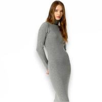 Vestido Tiffosi Chloe Mujer | Midi Gris Acero Cuello Alto Manga Larga | Viscosa Poliéster Poliamida Comodidad - details 2