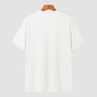 Camiseta De Verano Para Hombre Lujo Ligero Suéter De Lana Estilo Coreano Cuello Redondo Manga Larga Color Sólido Suave Básico Popular - details 13