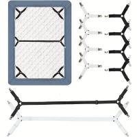 5pc Gancho Ajustable Para Sábanas Y Edredones Anti Deslizamiento Plástico Elástico Organizador De Ropa Para Cama Y Sofá - details 0
