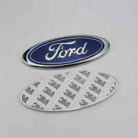Banner - Emblema adhesivo plastico oval compatible con ford azul 15 cm