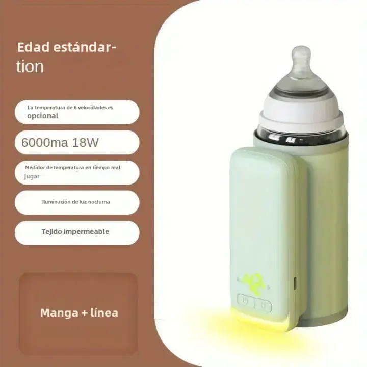 Calentador de biberones recargable, ajuste de temp con Pantalla de temp, Manga DE VENTILADOR DE Seos, accesorios de Alimentación, 6 - 1