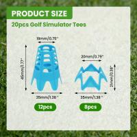 BOPORO Asiento de Golf de Plástico para Entrenamiento en Interiores - Simuladores de Alfombrilla de Golf para Hierba y Campos de Práctica - Ideal para Invierno - details 3
