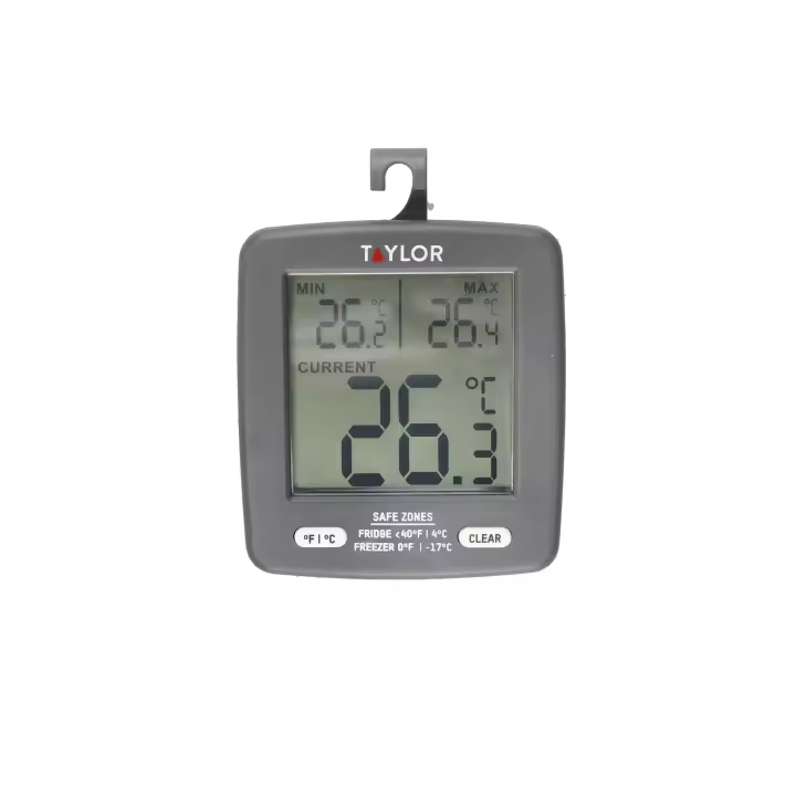 Taylor Pro - Termómetro Digital de Cocina para Congelador - Indicador de Temperatura Mínima y Máxima - Ahorro Energético - Plástico - 7,5 X 8 Cm - 1
