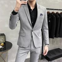 Traje De Boda Para Hombre De Alta Calidad Dos Piezas Traje De Negocios Casual Banquete Ensemble De Lujo Con Pantalones - details 7