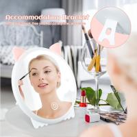 Recargable Espejo de Maquillaje con Luz LED, 1x Espejo de Mesa Maquillaje con 3 Modo Luz, Espejo de Mesa Plegable, Espejo Cosmético de Mesa con Pantalla Táctil Ajustable para Baño Tocador - details 0