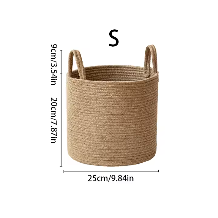 Cesta de Almacenamiento Plegable de Gran Capacidad Material de Algodón y Lino - 1