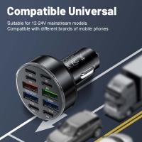 Cargador De Coche 250W Con 10 Puertos Cargador Rápido PD QC3.0 USB C Adaptador Tipo C Para iPhone Samsung Huawei Xiaomi - details 6