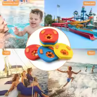 Manguitos de Natación para niños, 6PCS Manguitos Bebe ,Manguitos Dolphin,Hechos de Espuma, Pool Discos Flotantes - details 3