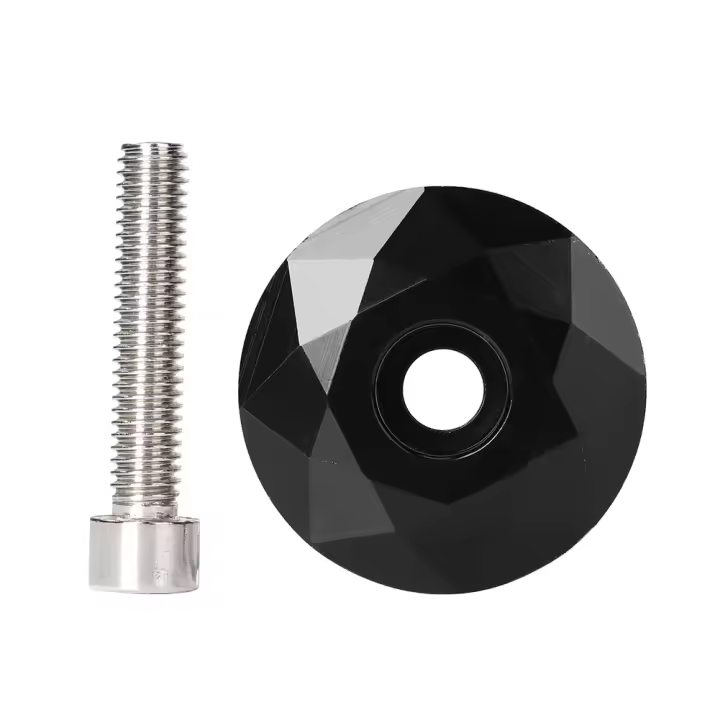 Tapa De Cabeza De Bicicleta De Aluminio Con O Sin Tornillo APWIKOGER Repuesto Para Ciclismo Tamaño Aproximado 32x32x9mm Peso Aproximado 8/15g - 1