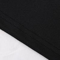 Camiseta De Verano Para Hombre Con Cuello Redondo Y Mangas Cortas Estampado De Rayas Verticales En Blanco Y Negro Ropa Casual Diaria - details 10