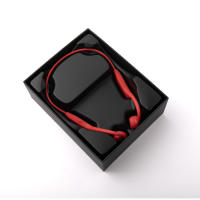 Auriculares de Conducción Ósea Verdadera | Cascos Deportivos Inalámbricos Bluetooth | Sonido Estéreo 3D, rojo A5X - details 13