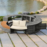 Conjunto de Salón y Muebles de Jardín Premium,Sofá Redondo, Patios Ajustables y Diseño para Zona de Piscina y Jardín - details 0