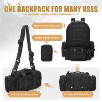 Mochila Táctica De 50L Para Hombres Mochila De Supervivencia Al Aire Libre Con Sistema Molle Bolsa Removible De Caza Mochila De Asalto 3P EDC - details 4