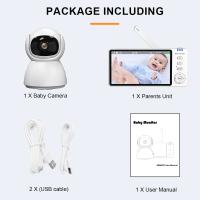 Monitor De Bebé Con Cámara De Pánico Y Tilt Zoom Pantalla IPS De 5'' Video Monitorización 3500mAh Batería Dos Vías Visión Nocturna Lullabies - details 10