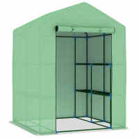 vidaXL Invernadero con estantes acero 143x143x195 cm - details 2