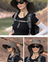 Gorro De Verano Para Mujer Protección UV Sombrilla De Sol Con Visera Ancha Para Pesca Senderismo Y Uso Exterior Capa De Poni - details 12