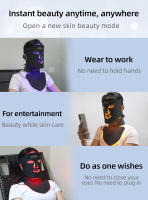 Máscara LED De Silicona Sin Cable Para Rejuvenecimiento De Piel Con Luz Infrarroja Y Cuello Antiarrugas Iluminación Fototerapia Para Brillo Facial - details 4