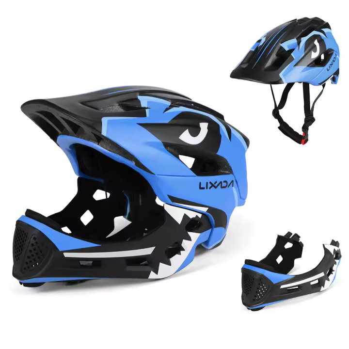 Casco De Bicicleta Para Niños Con Cara Completa Desmontable Deportes Infantiles Ciclismo MTB Patinaje En Rodillos Seguridad Y Comodidad Para Niños - 1