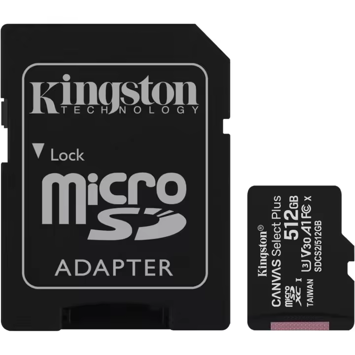 Memoria Kingston Canvas SDCS2 MicroSDXC + Adp. SD 512GB - 1