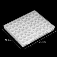Caja De Almacenamiento Ajustable De Plástico 28/56 Con Etiquetas Para Joyería Arte De Uñas Y Accesorios De Pintura Diamante Caja De Contenedor Con Etiquetas - details 6