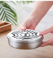 Soporte Para Hachís De Acero Inoxidable Caja De Mosquitos Con Tapa Bandeja Redonda Para Mosquitos Fáciles De Limpiar Suministros Anti-mosquitos - details 11