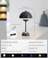 Lámpara de mesa nórdica con forma de capullo de flor, lámpara de ambiente decorativo, lámpara con forma de capullo de flor, lámpara de noche con forma de hongo, luz de noche roja - details 1