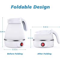 Hervidor eléctrico plegable de estándar europeo, hervidor eléctrico plegable para té y café, portátil con cable de alimentación desmontable - details 0