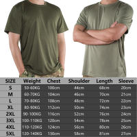 Camiseta Táctica Para Hombre MEGER Quick Dry Camiseta De Gimnasio Con Cuello Redondo Manga Corta Talla Grande Hasta 4XL Casual - details 0