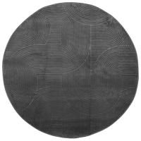 vidaXL Alfombra de pelo corto look escandinavo IZA Ø 100 cm Color Antracita,  Crema,  Gris y mas Alfombras de área  Alfombra de Piso para Sala de Estar Dormitorio Habitación Salón - details 2