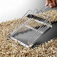 Shovel Para Basura De Gato De Acero Inoxidable Con Mango De Madera Fácil De Lavar Resistente Al Rusticidad Herramienta De Limpieza Del Lodo Para Gatos Apto Para Gatitos - details 3