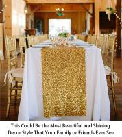 Mantelizquierdo De Lentejuelas Dorado Para Fiestas Y Bodas Linterna De Tela Plateada Para Mesas Largas Medio Otoño - details 5