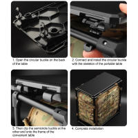 Mesa De Camping Portátil Para Escritorio Medio Fácil Instalación Accesorios Ligeros CR-05 Tablero Extendido De Escritorio Medio - details 17