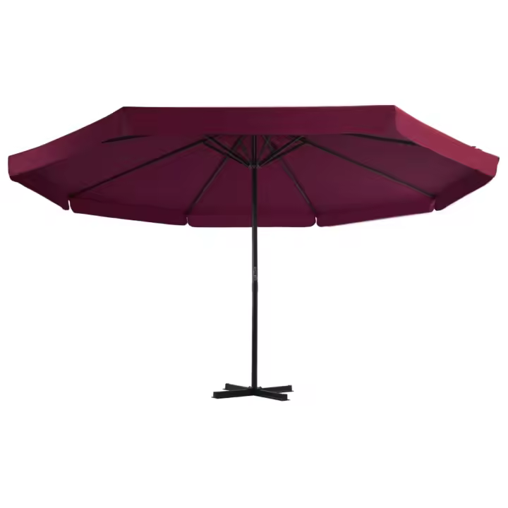 Sombrilla de Jardín with Palo de Aluminio 500 cm Rojo Burdeos - 1