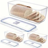 Contenedor De Almacenamiento De Alimentos Airtight 1.6L Reutilizable Organizador De Pan Y Cocina Con Tapa De Inclinación Multi Función - details 4