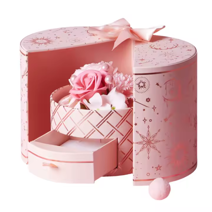 Gift de San Valentín, Caja de Rosa sin Conservación de collar, Gift De Rosa de Flor Eterna, Novia, mujer, madre, Caja de embalaje de regalos de cumpleaños - 1