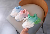 Zapatos Deportivos Para Niños Y Niñas Con Colores Gradiente Comodidad Suave Transpirables De Malla Moda Zapatillas Unisex Edad 1-3 Años - details 1
