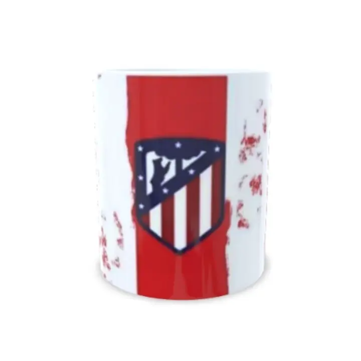 Taza Cerámica Club Atlético de Madrid 350ml - Ideal para los aficionados al fútbol, no apta para lavavajillas pero sí para microondas Stamina - 1
